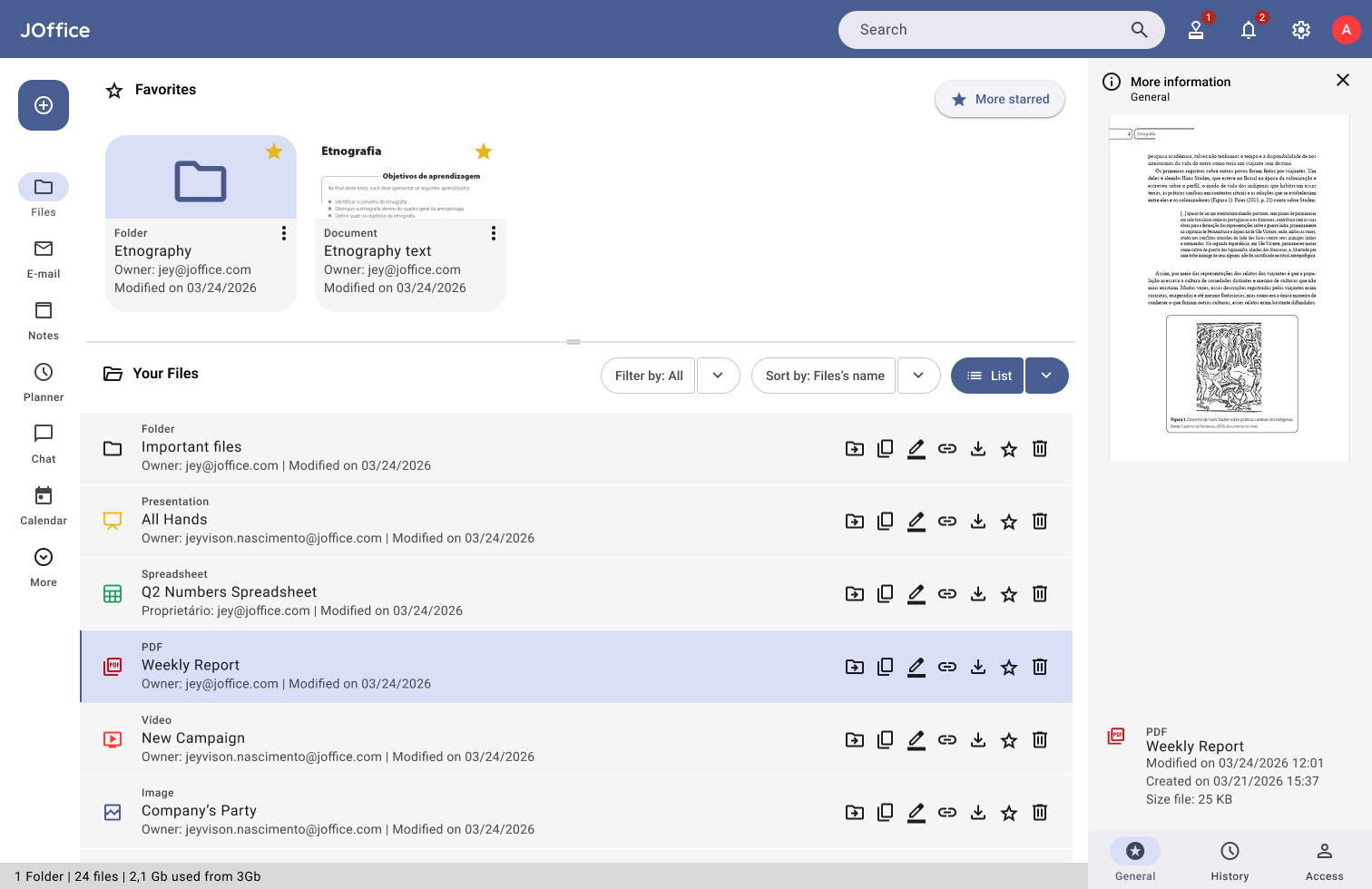 JSuite Drive — armazenamento de ficheiros na nuvem europeia